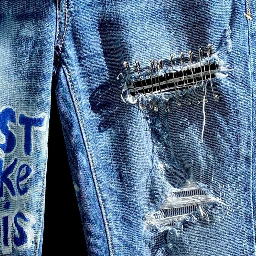 American Eagle Stretch Custom Designed Jeans Sz4 - image 7